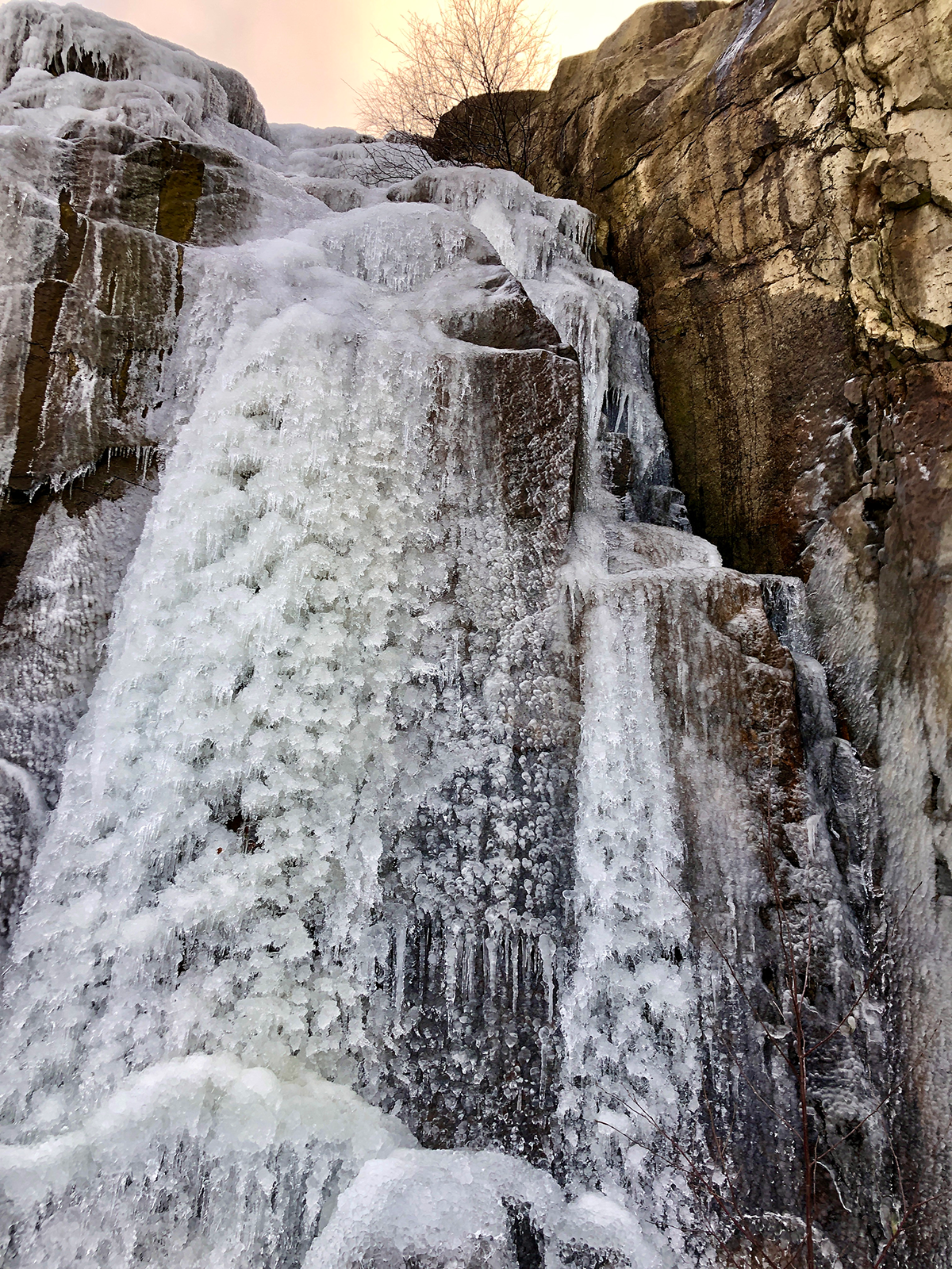 Isfald i Vang Granitbrud